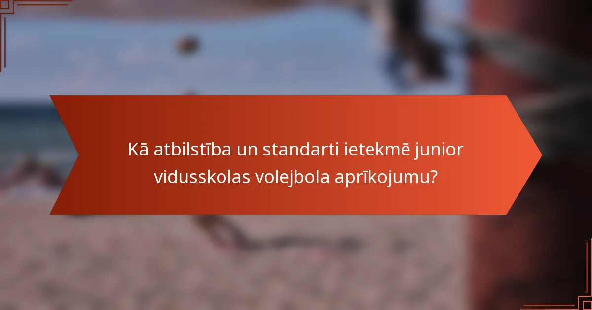 Kā atbilstība un standarti ietekmē junior vidusskolas volejbola aprīkojumu?